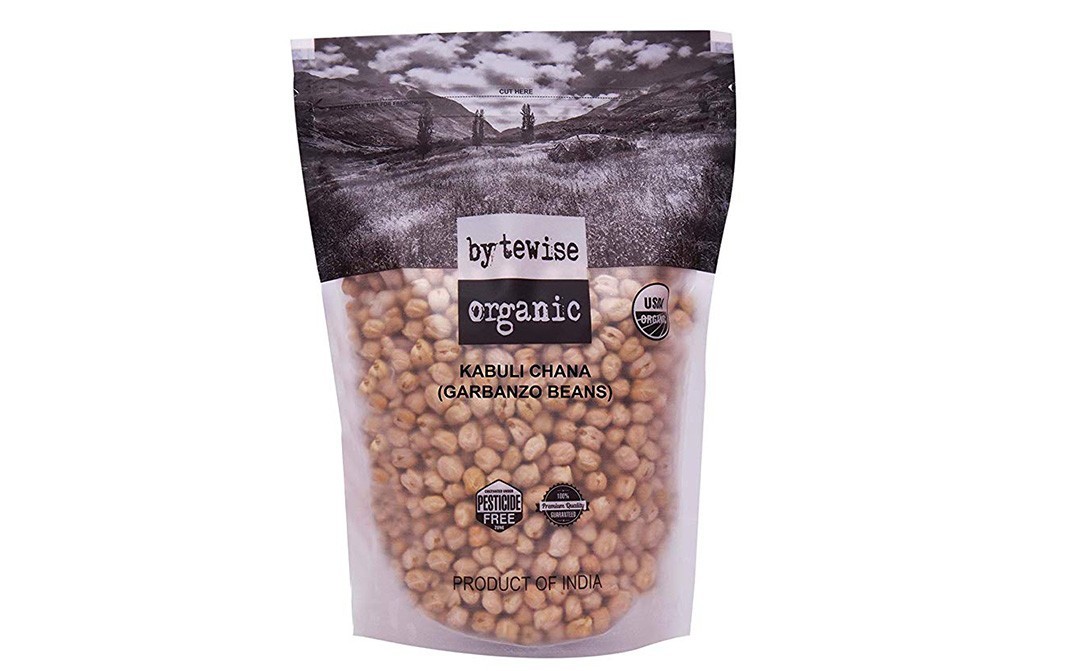 Bytewise Organic Kabuli Chana (Garbanzo Beans)    Pack  1 kilogram